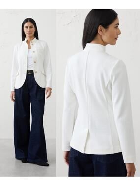 NWT Banana Republic Factory Long Sleeve Knit Pique Blazer Snow Day Women's XSP